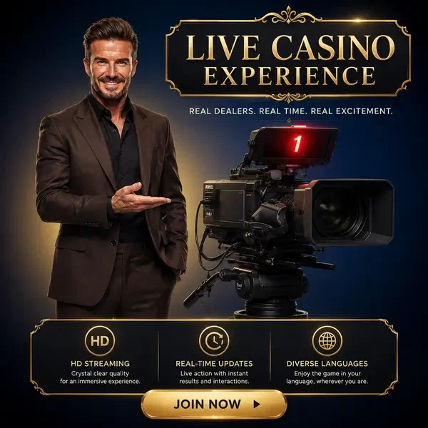 Dealer live professionale che presenta la telecamera di streaming HD presso lo studio HD Streaming Infrastructure and Infinity Live Casino Experience