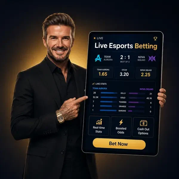 Il Timekeeper presenta quote e statistiche esport live su tablet presso una sede di gioco